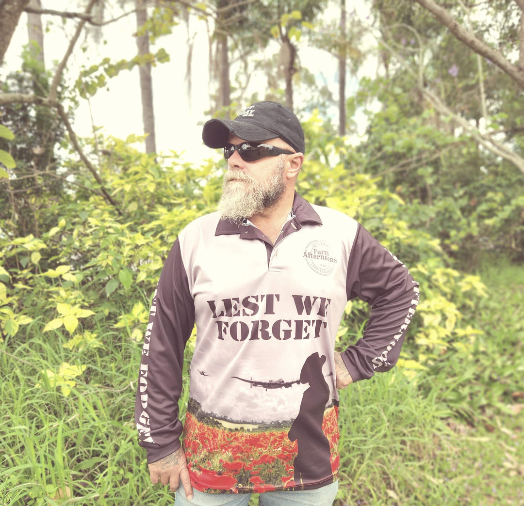 Lest We Forget Fishing Shirt - [farm_afternoons]