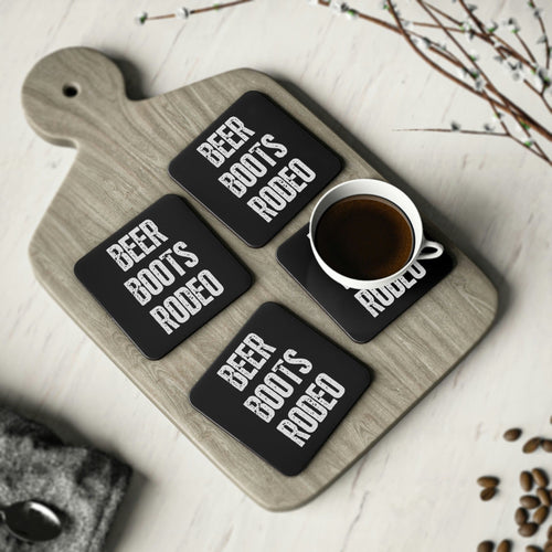 Beer Boots Rodeo Coasters - [farm_afternoons]