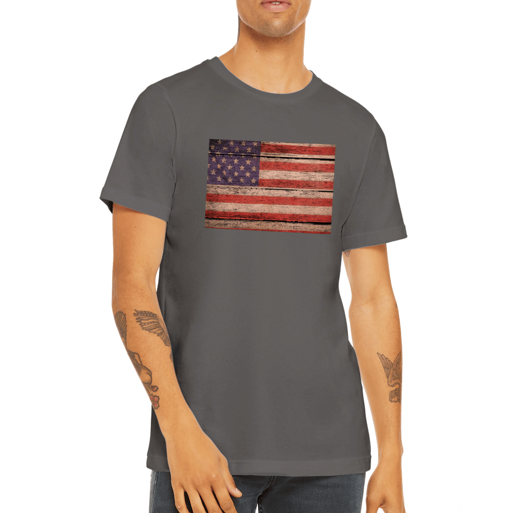 Men's Distressed USA T-shirt - [farm_afternoons]