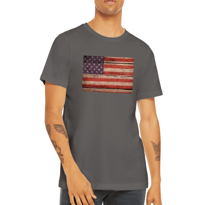 Men's Distressed USA T-shirt - [farm_afternoons]