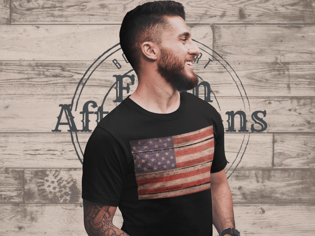 Men's Distressed USA T-shirt - [farm_afternoons]