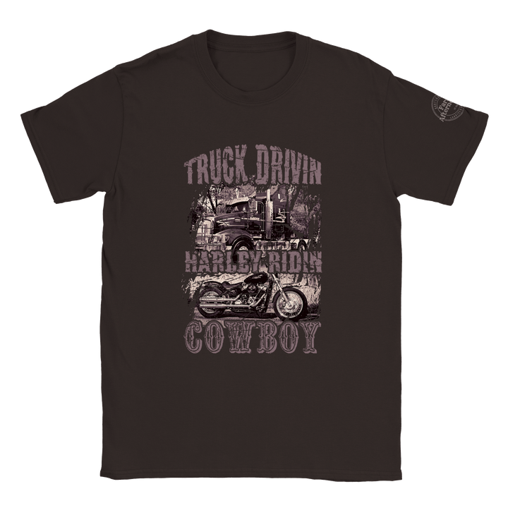 Men's Truck Drivin Harley Ridin T-shirt - [farm_afternoons]