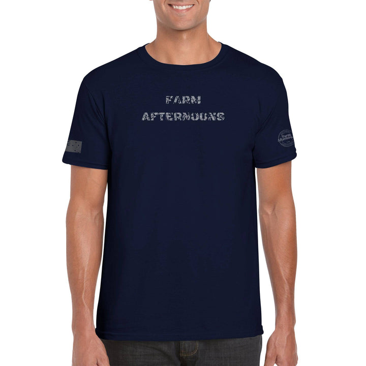 Men's Distressed  T-shirt - [farm_afternoons]