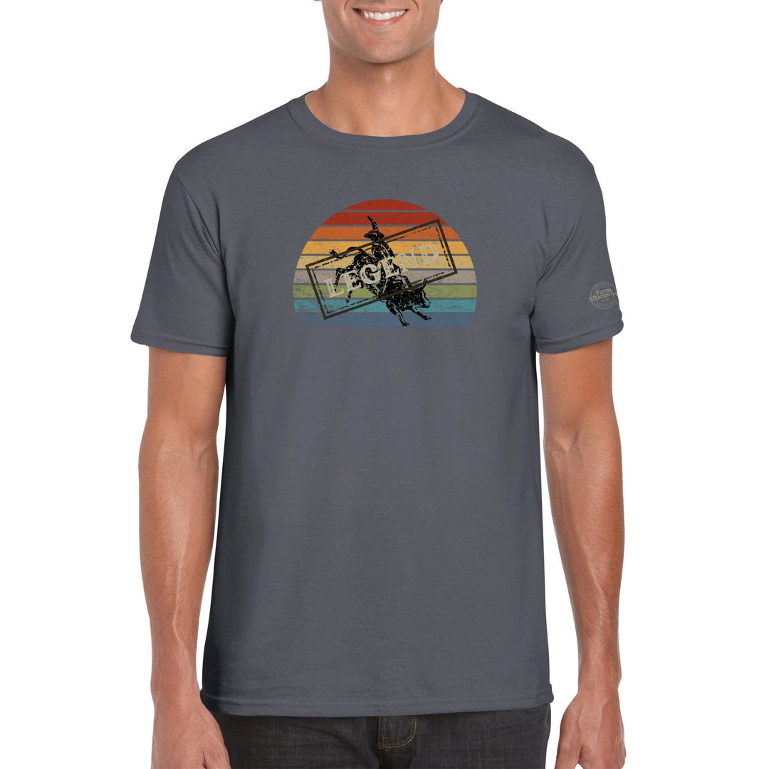 Men's Retro Rodeo Legend T-shirt - [farm_afternoons]