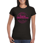 Womens Pink Brand  T-shirt - [farm_afternoons]