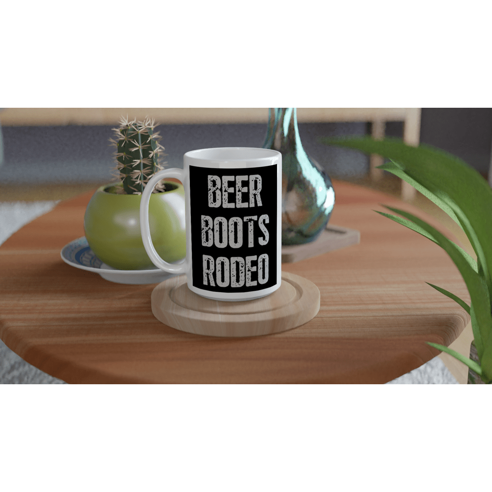 Beer Boots Rodeo - 15oz Ceramic Mug - [farm_afternoons]