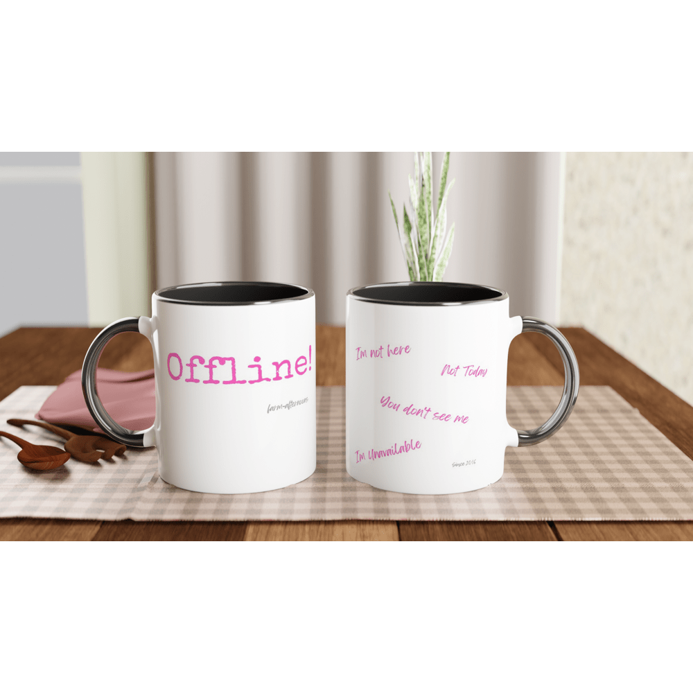Offline! 11oz Ceramic Mug with Color Inside - [farm_afternoons]