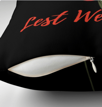 Lest We Forget Throw Pillow - [farm_afternoons]
