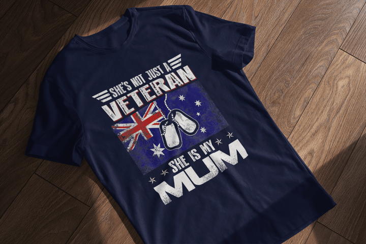 She's Not Just A Veteran T-shirt - [farm_afternoons]