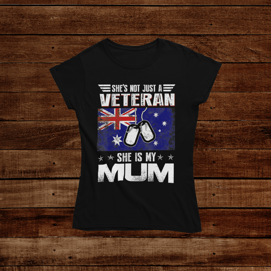 She's Not Just A Veteran T-shirt - [farm_afternoons]