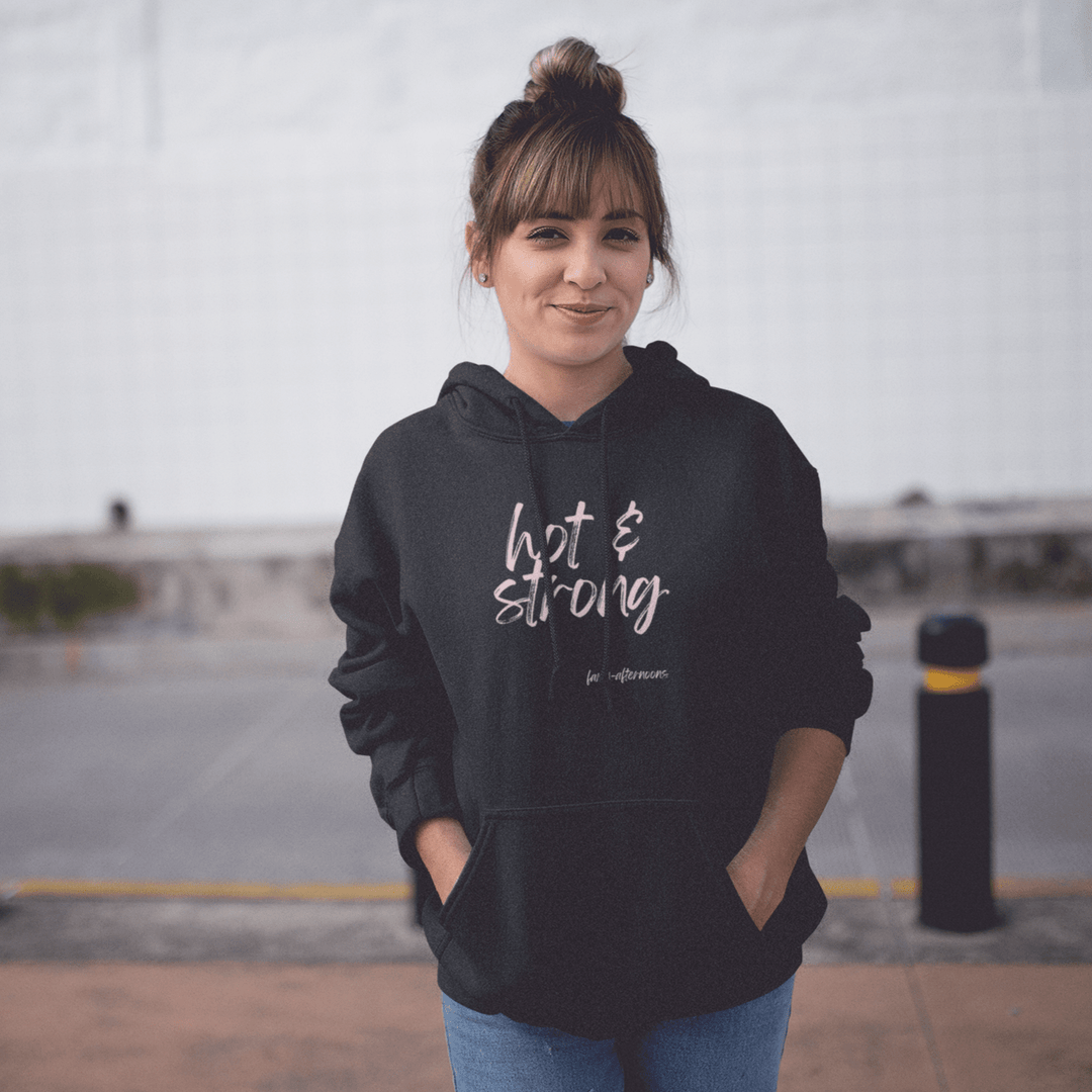 Womens Hot & Strong -  Pullover Hoodie - [farm_afternoons]