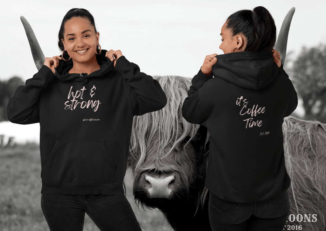 Womens Hot & Strong -  Pullover Hoodie - [farm_afternoons]