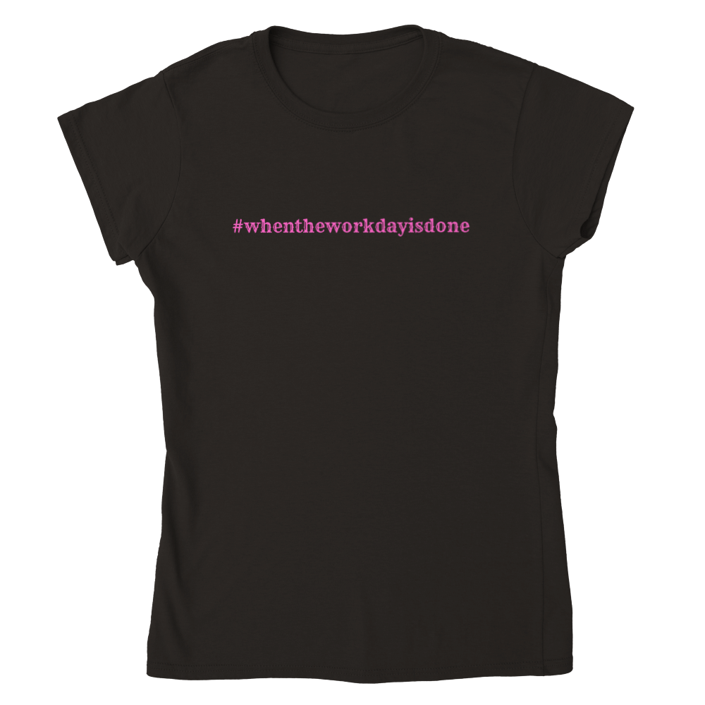 Women's Pink Merch T-shirt - [farm_afternoons]