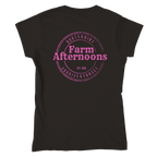 Women's Pink Merch T-shirt - [farm_afternoons]