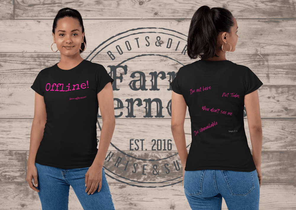 Women's Offline! T-shirt - [farm_afternoons]
