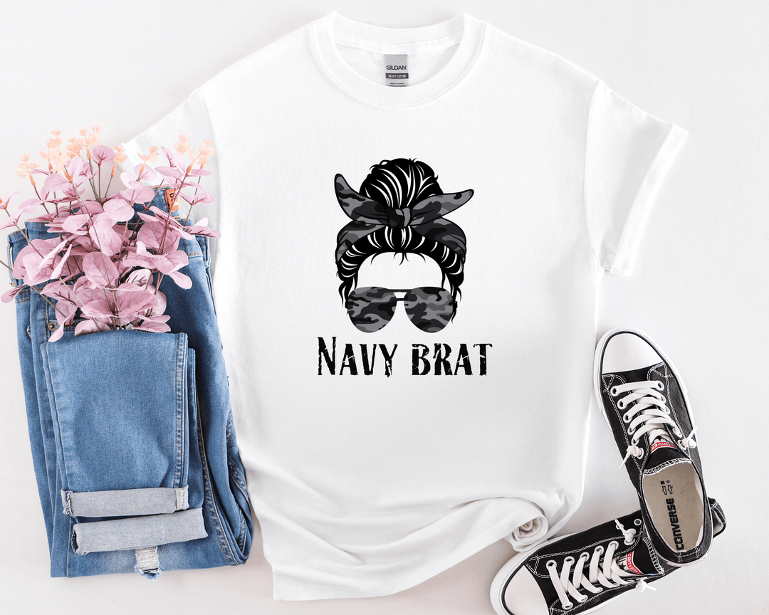 Women's Navy Brat T-shirt - [farm_afternoons]