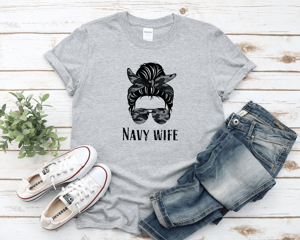 Women's Navy Wife T-shirt - [farm_afternoons]