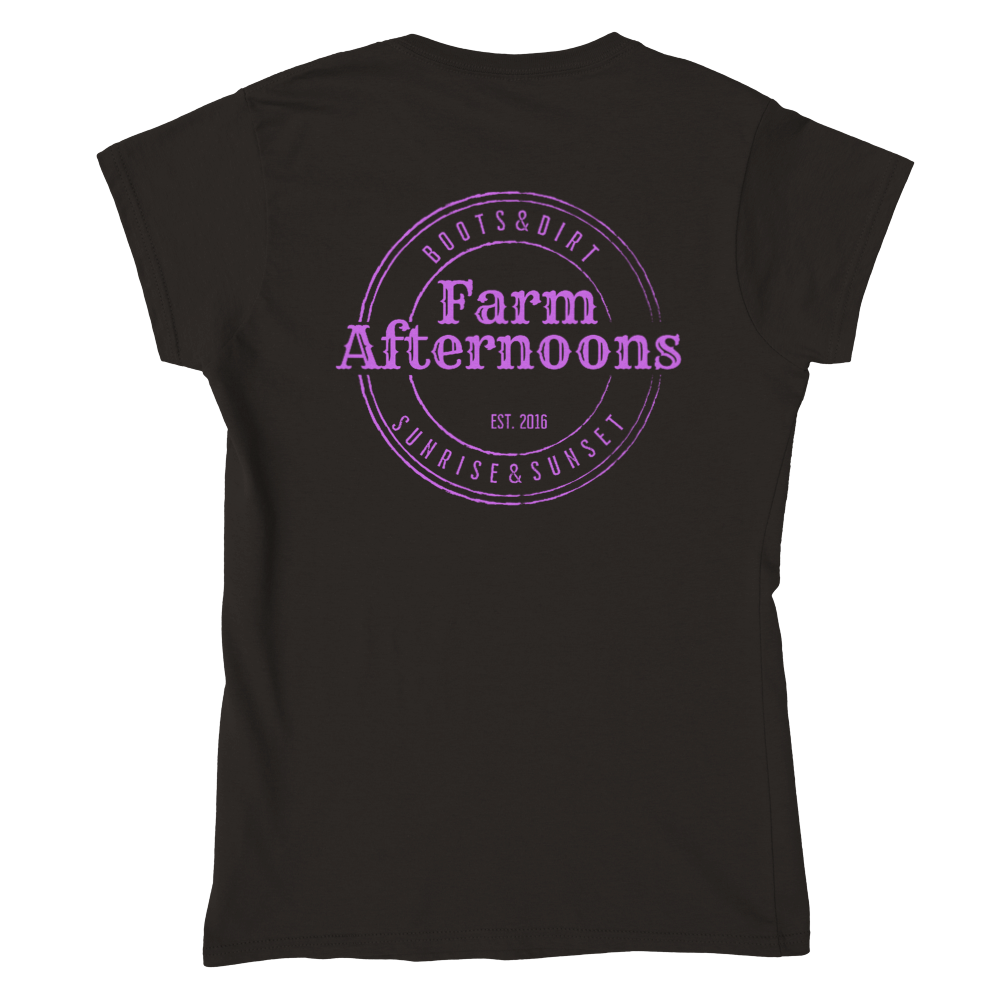 Womens Purple Merch TShirt - [farm_afternoons]