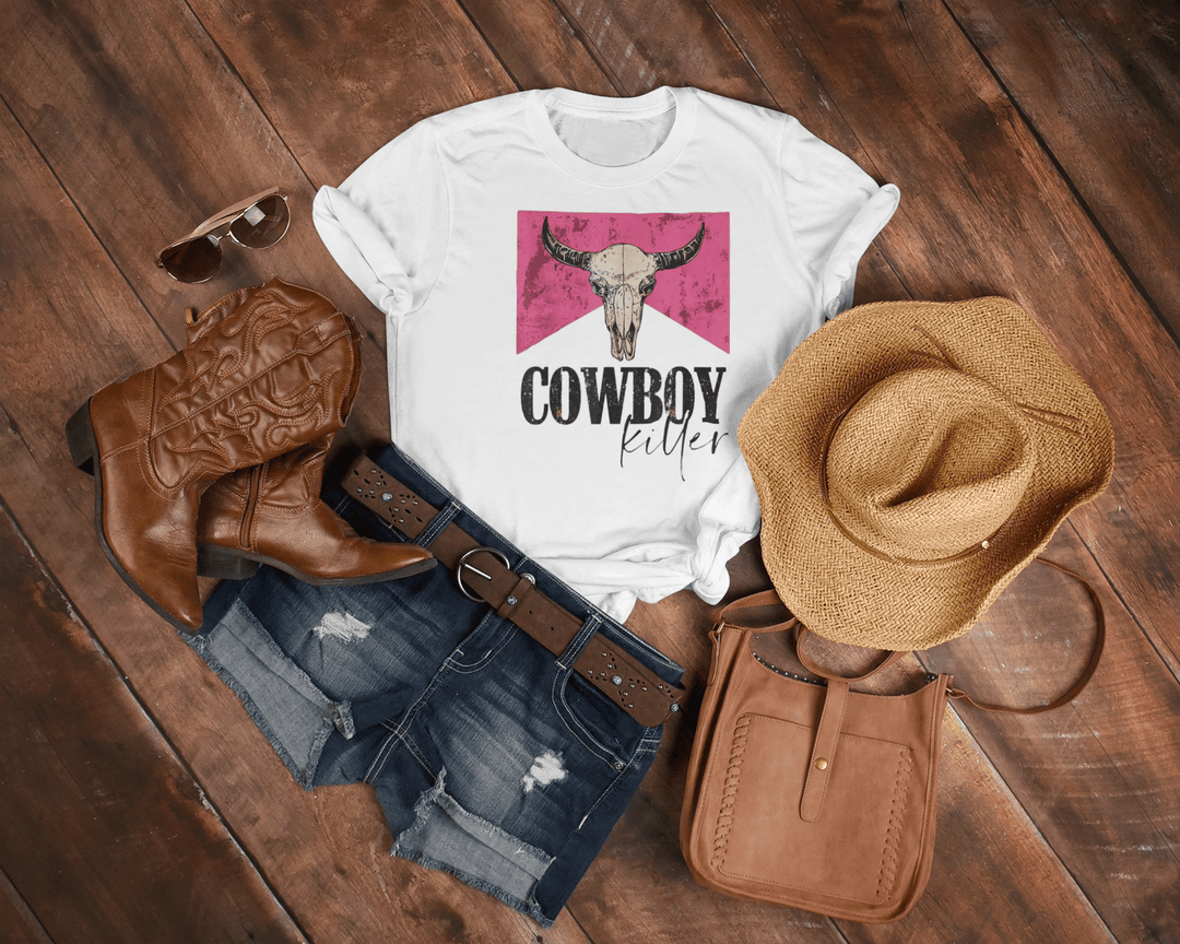 Women's Cowboy Killer Tee - [farm_afternoons]