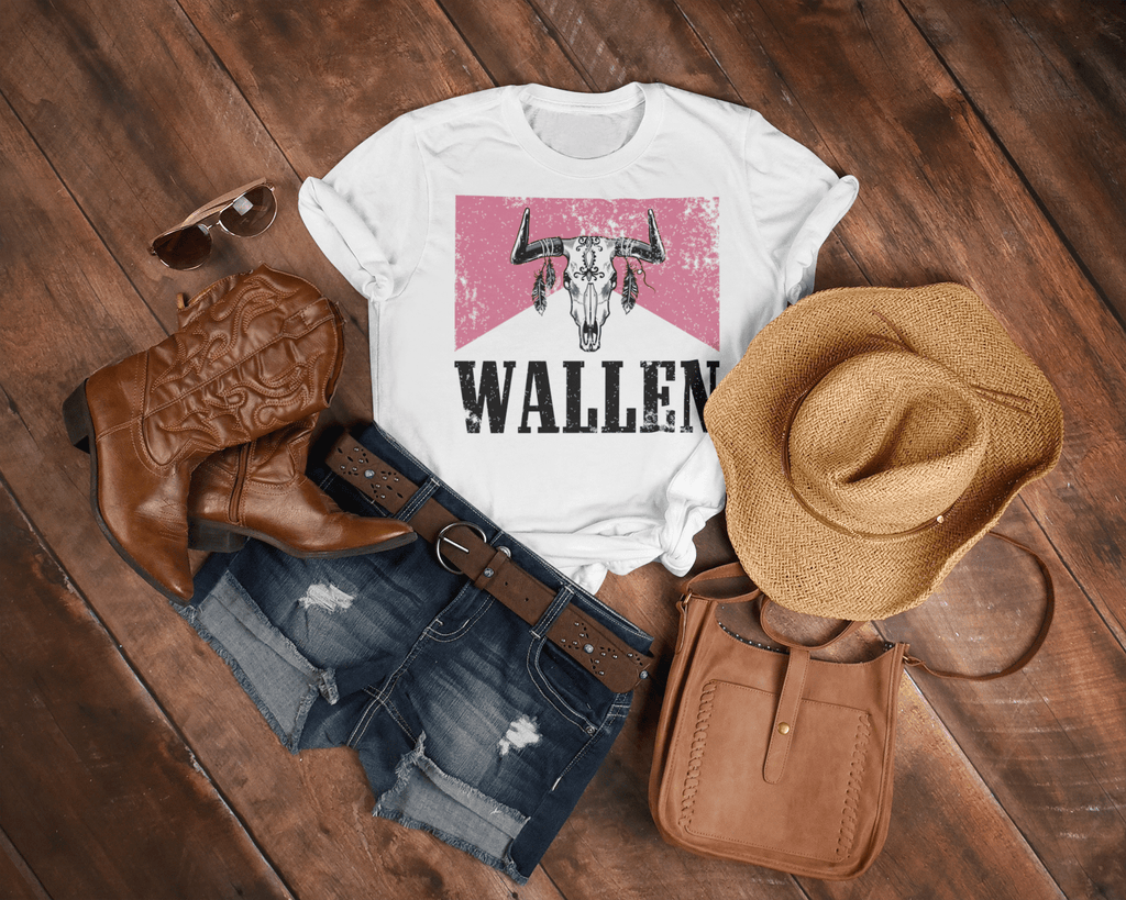 Women's Pink Wallen T-shirt - [farm_afternoons]