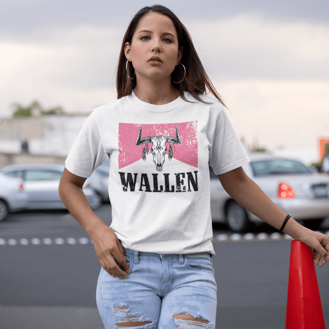 Women's Pink Wallen T-shirt - [farm_afternoons]
