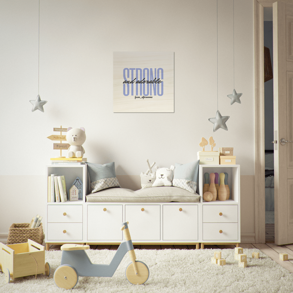 Blue Strong & Adorable - Wood Prints - [farm_afternoons]
