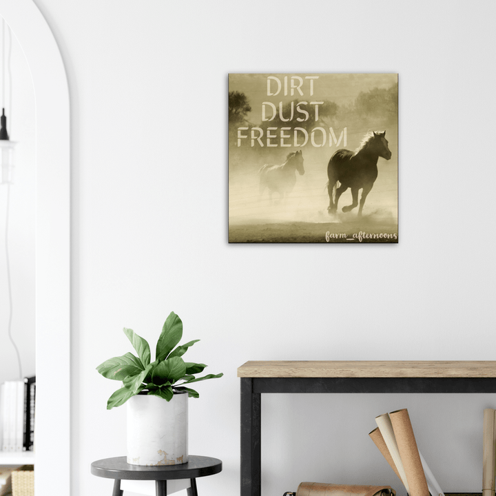 Dirt Dust Freedom - Wood Prints - [farm_afternoons]