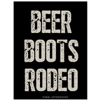 Beer Boots Rodeo - Wood Prints - [farm_afternoons]