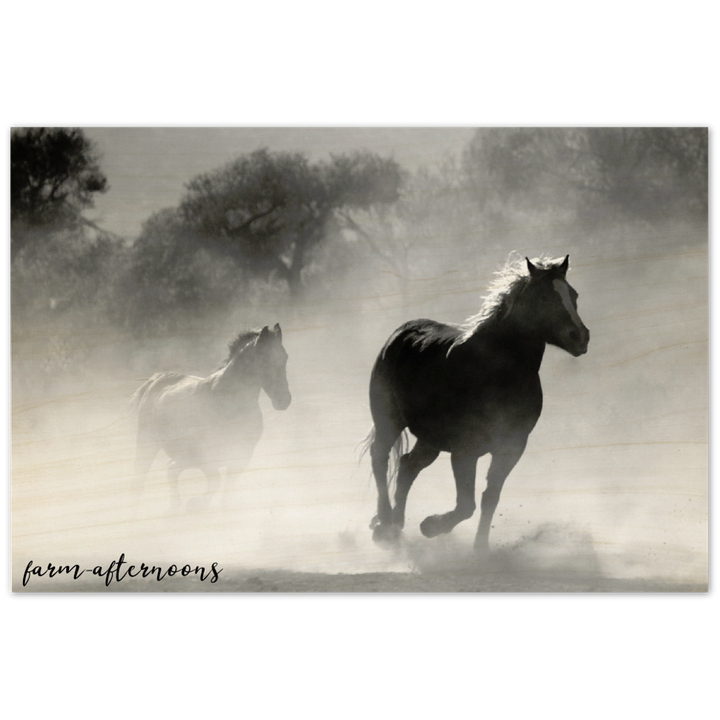 Wild Horses - Wood Prints - [farm_afternoons]