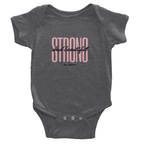 Pink Strong & Beautiful - Baby Short Sleeve Onesies - [farm_afternoons]