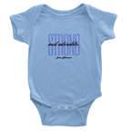 Blue Strong & Adorable - Baby Short Sleeve Onesies - [farm_afternoons]